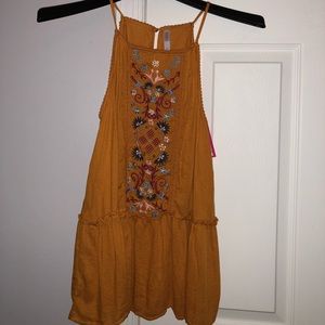 YELLOW FLORAL TANKTOP